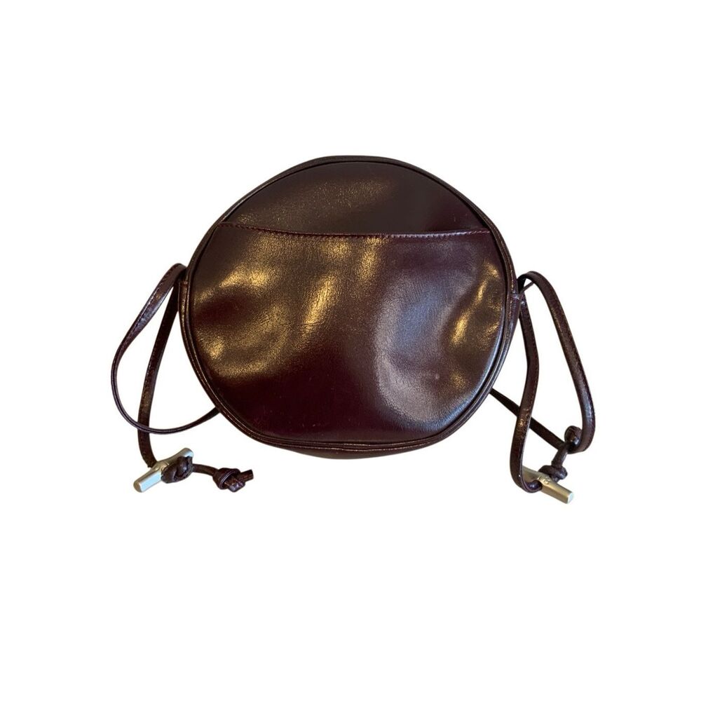 Longchamp Vintage Le Pliage Leather Circular Shoulder Bag - Picture 5 of 11